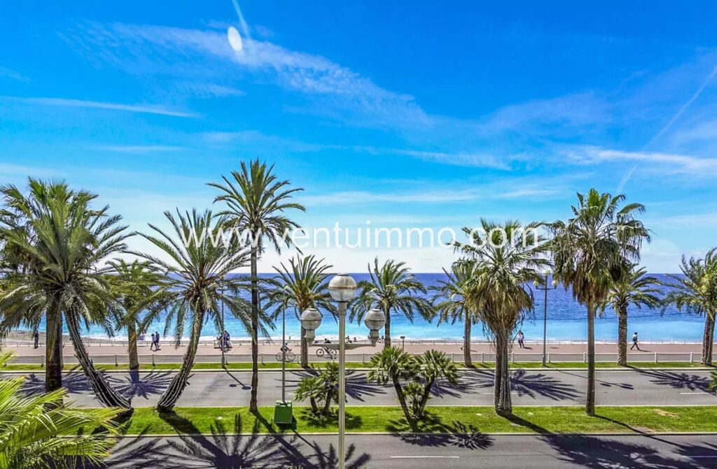 NICE – PROMENADE DES ANGLAIS : 3 Pièces traversant – terrasse – balcon – cave